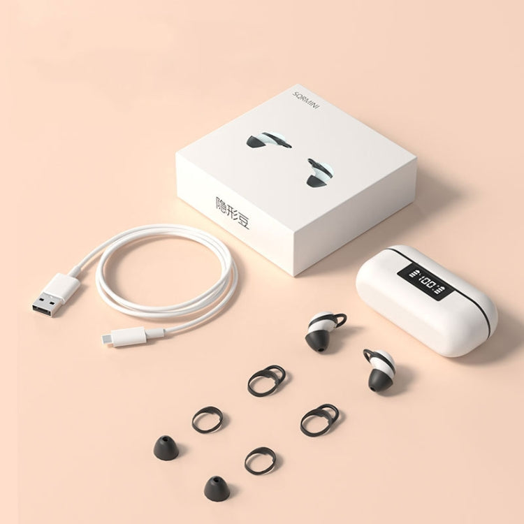 X999 Mini Wireless Noise Reduction With Digital Display Charging Bin Bluetooth Earphone(White) - Bluetooth Earphone by PMC TechLife | Online Shopping South Africa | PMC TechLife