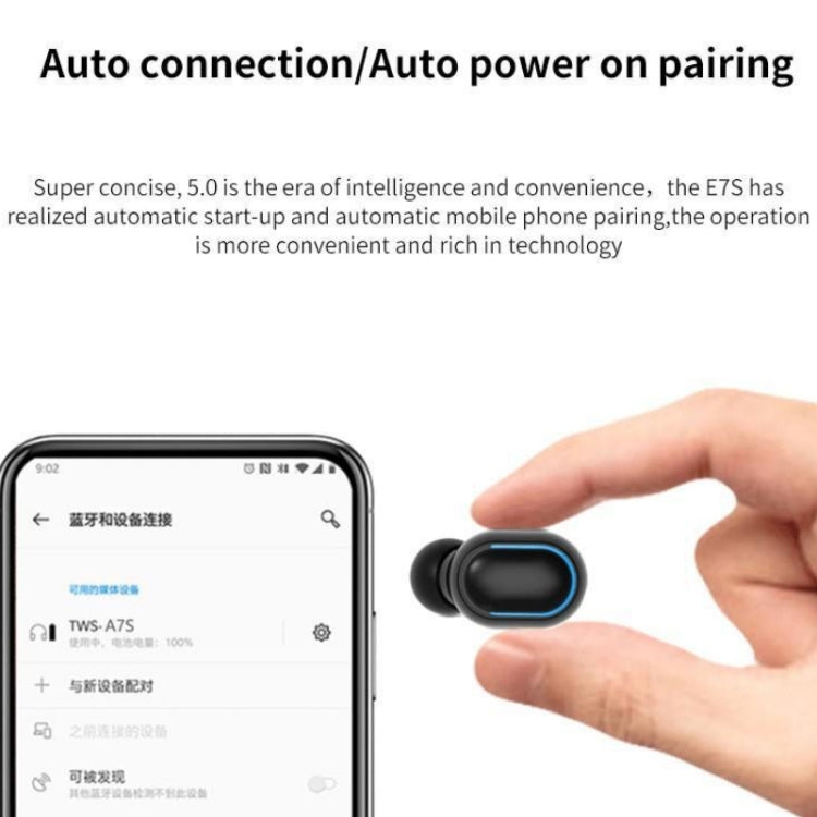 E7s Digital Sports Waterproof TWS Bluetooth 5.0 In-Ear Headphones(Green) - TWS Earphone by PMC TechLife | Online Shopping South Africa | PMC TechLife