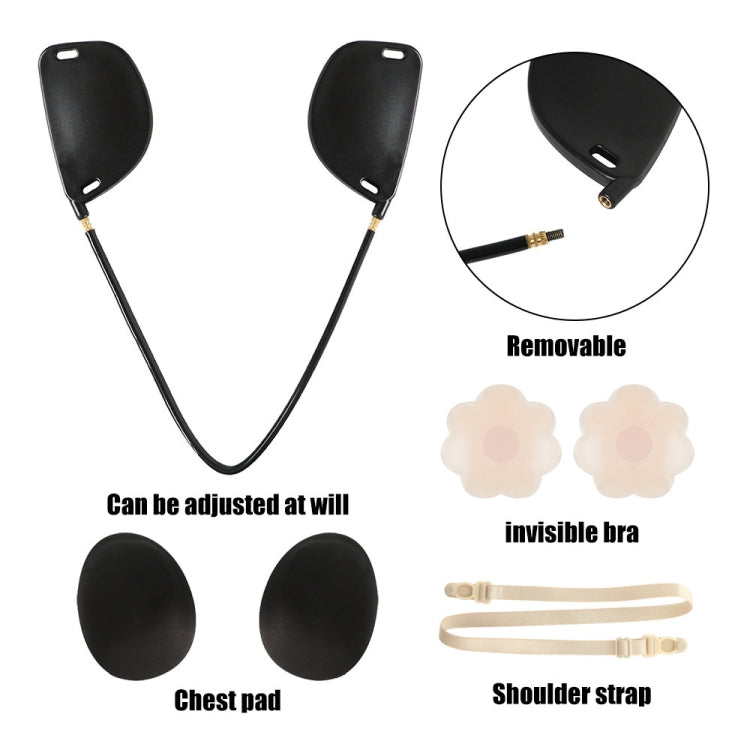 XD00001 Molding Silicone Nipple Sticker Frontless Bra Adjustable Anti-sag Push-up Bra Kit(W-type Black) - free shipping - PMC TechLife - Order now!