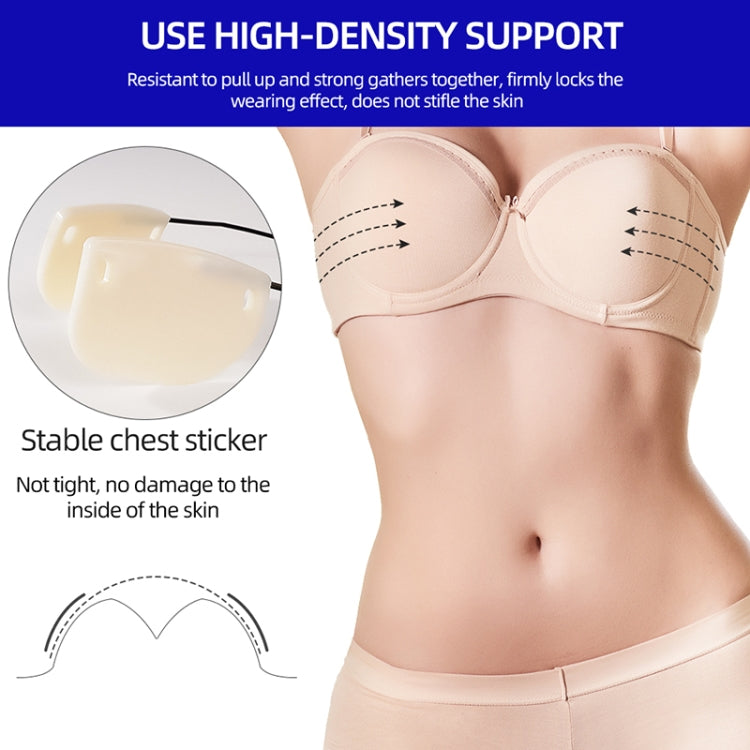 XD00001 Molding Silicone Nipple Sticker Frontless Bra Adjustable Anti-sag Push-up Bra Kit(W-type Black) - free shipping - PMC TechLife - Order now!