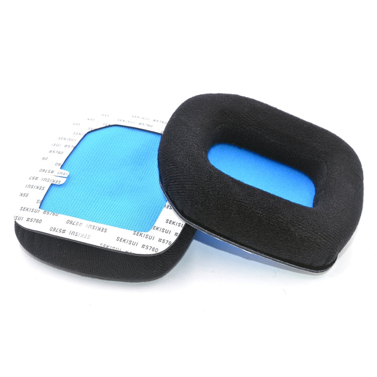For Logitech Astro A20 2pcs Fleece Memory Foam Headphone Covers Earmuffs(Full Black) - Earmuff & Pad by PMC TechLife | Online Shopping South Africa | PMC TechLife
