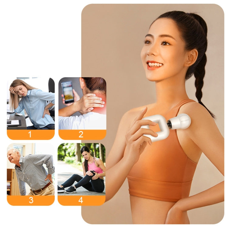 TS201 Square Muscle Relaxation Wireless Fascia Gun Mini Adjustable Portable Massager(Black) - Massage gun & Accessories by PMC TechLife | Online Shopping South Africa | PMC TechLife | Buy Now Pay Later Mobicred