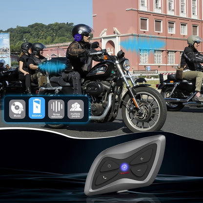 T6plus Motorcycle Helmets Smart Intercom And Bluetooth Headset - Motorcycle Walkie Talkie by PMC Jewellery | Online Shopping South Africa | PMC Jewellery