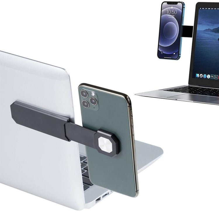 Laptop Telescopic Magnetic Phone Holder Expansion Phone Stand Car Screen Side Phone Mount(Deep Gray) - Hand-Sticking Bracket by PMC TechLife | Online Shopping South Africa | PMC TechLife