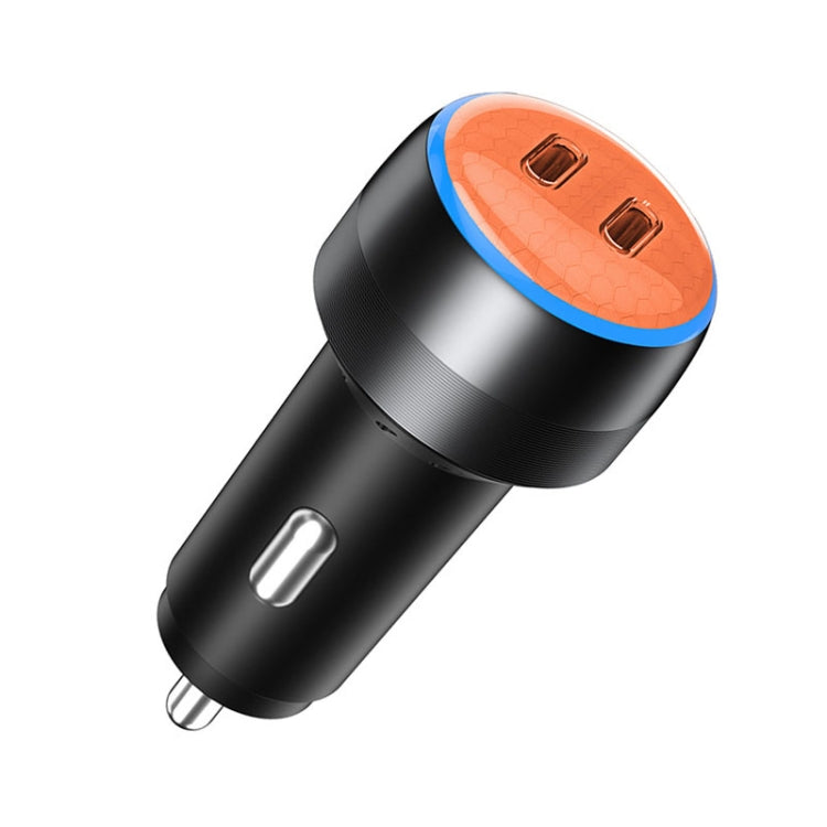 IBD355-2C PD20W+PD20W Smart Car Mobile Phone Charger(Orange) - Car Charger by PMC Jewellery | Online Shopping South Africa | PMC Jewellery