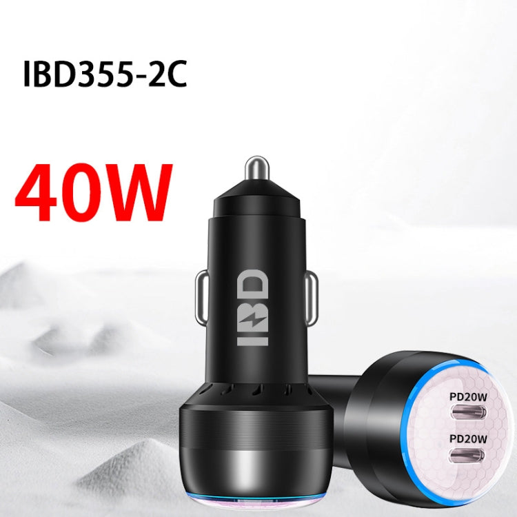 IBD355-2C PD20W+PD20W Smart Car Mobile Phone Charger(Orange) - Car Charger by PMC TechLife | Online Shopping South Africa | PMC TechLife
