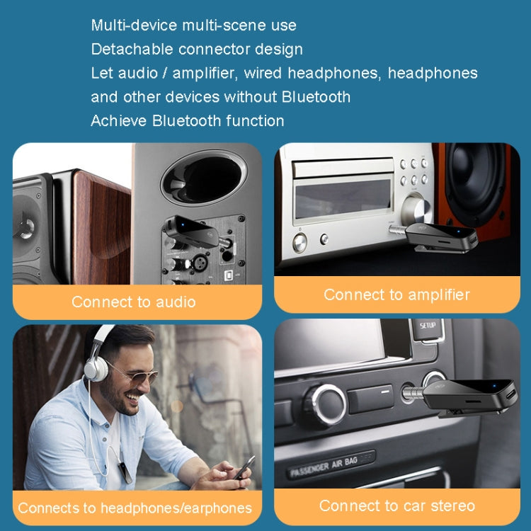 Y2 HiFi Bluetooth 5.3 Audio Receiver Lavalier 3.5mm Audio Call Converter Support TF Card Playback - Audio Receiver Transmitter by PMC TechLife | Online Shopping South Africa | PMC TechLife | Buy Now Pay Later Mobicred