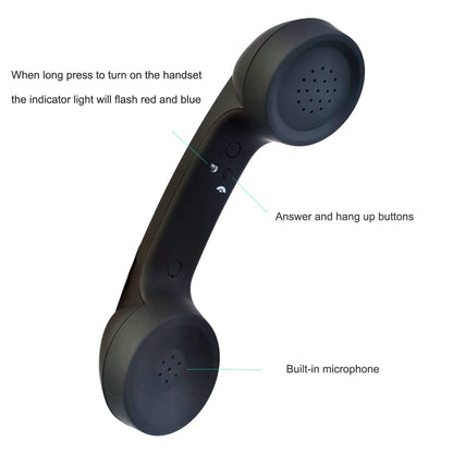 Bluetooth Wireless Connection Retro Microphone External Mobile Phone Handset(Black) - Bluetooth Earphone by PMC Jewellery | Online Shopping South Africa | PMC Jewellery