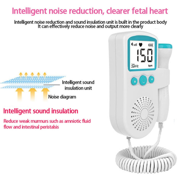 B3 Home Doppler Ultrasound Handheld Fetal Heart Pregnant Women Fetal Heart Monitor(Blue) - Heart Rate Monitoring by PMC Jewellery | Online Shopping South Africa | PMC Jewellery