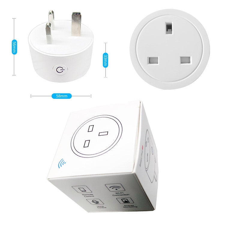 Tuya Smart App Wifi Smart Socket Phone Remote Timing Voice Switch Supports Alexa EU Plug, Style: 16A Power Model - Smart Socket by PMC Jewellery | Online Shopping South Africa | PMC Jewellery