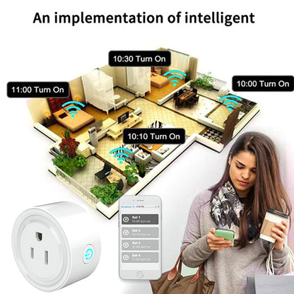 Tuya Smart App Wifi Smart Socket Phone Remote Timing Voice Switch Supports Alexa EU Plug, Style: 16A Power Model - Smart Socket by PMC Jewellery | Online Shopping South Africa | PMC Jewellery