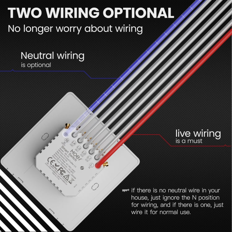 Tuya ZigBee Smart Single-fire Zero-fire Sharing Timing Voice Wall Switch EU Plug, Style: 3  Ways (White) - Smart Switch by PMC Jewellery | Online Shopping South Africa | PMC Jewellery