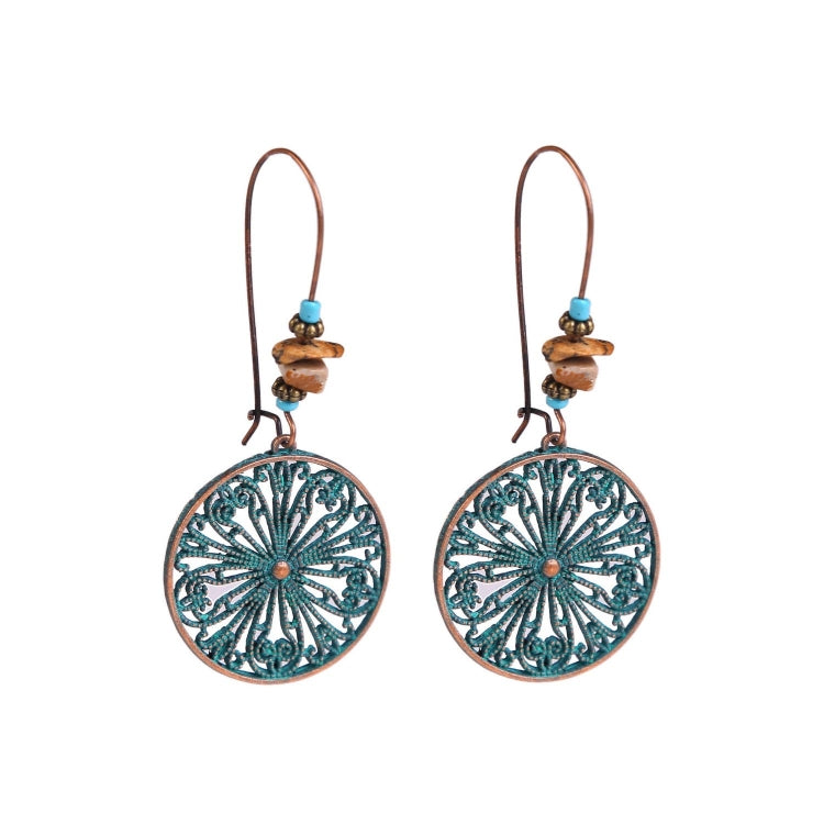 E1911-15 Turquoise Ethnic Style Earrings Temperament Simple Vintage Earrings - Clothing & Beauty by PMC Jewellery | Online Shopping South Africa | PMC Jewellery