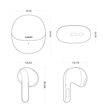 Original Xiaomi Buds 4 Wireless Bluetooth 5.3 3 Mic Active Noise Reduction Earphone(Black) - Bluetooth Earphone by Xiaomi | Online Shopping South Africa | PMC Jewellery