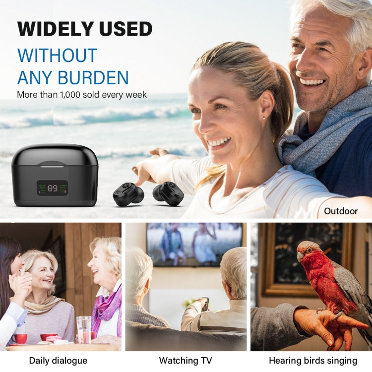 Z-127D In-ear Sound Amplifier Digital Display Hearing Aid Earphone(black) - Hearing Aids by PMC TechLife | Online Shopping South Africa | PMC TechLife | Buy Now Pay Later Mobicred