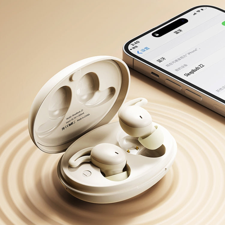 REMAX SleepBuds Z2 Sleep Wireless Music Headphones Half In-Ear Stereo TWS Bluetooth Earphone(Beige) - free shipping - PMC TechLife - Order now!