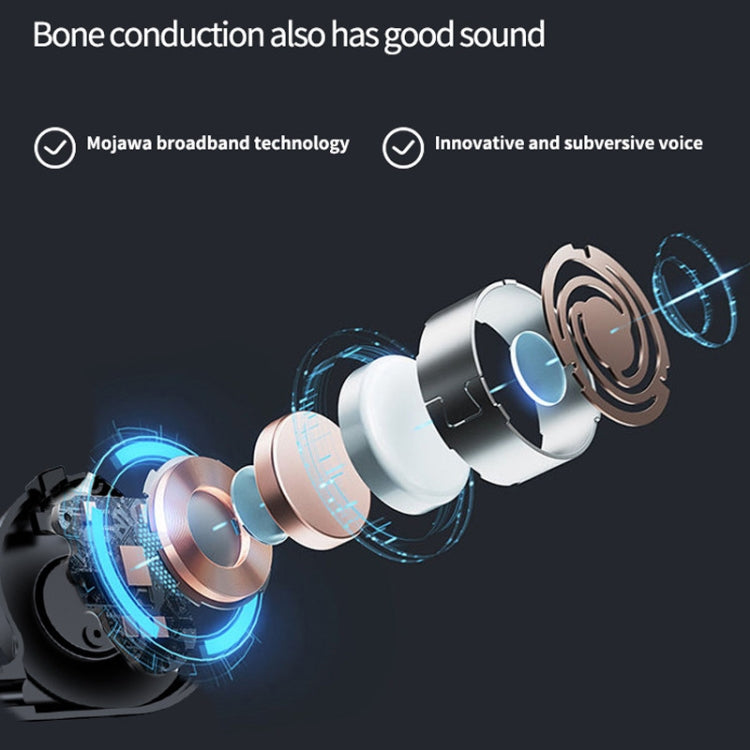 M1S Bone Conduction Stereo Vibrator Speaker Bluetooth Earphones(Red) - Bluetooth Earphone by PMC TechLife | Online Shopping South Africa | PMC TechLife