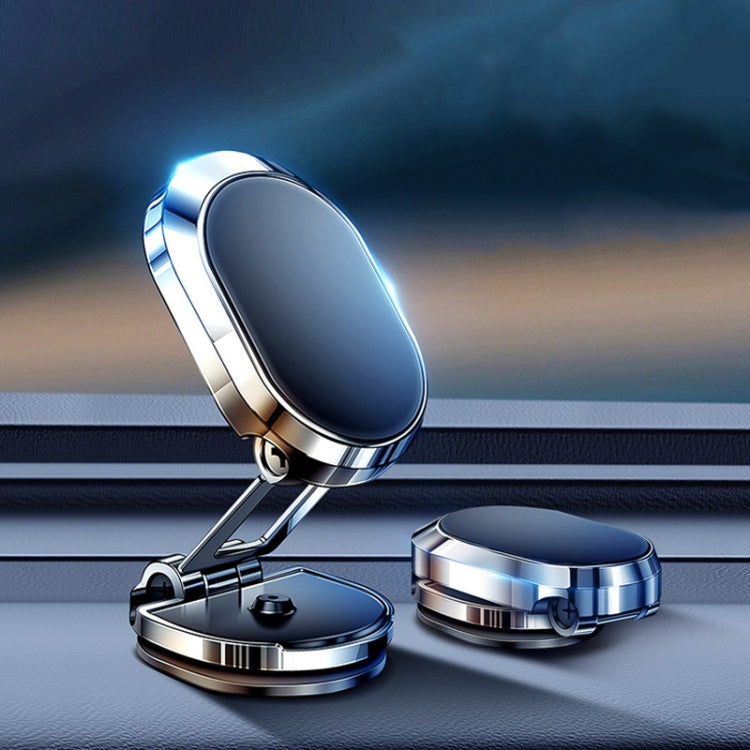U18 Mini Car Foldable Rotating Magnetic Mobile Phone Navigation Holder(Silver) - Car Holders by PMC TechLife | Online Shopping South Africa | PMC TechLife