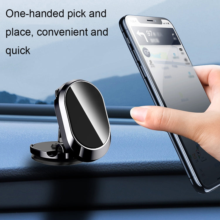 U18 Mini Car Foldable Rotating Magnetic Mobile Phone Navigation Holder(Silver) - Car Holders by PMC Jewellery | Online Shopping South Africa | PMC Jewellery