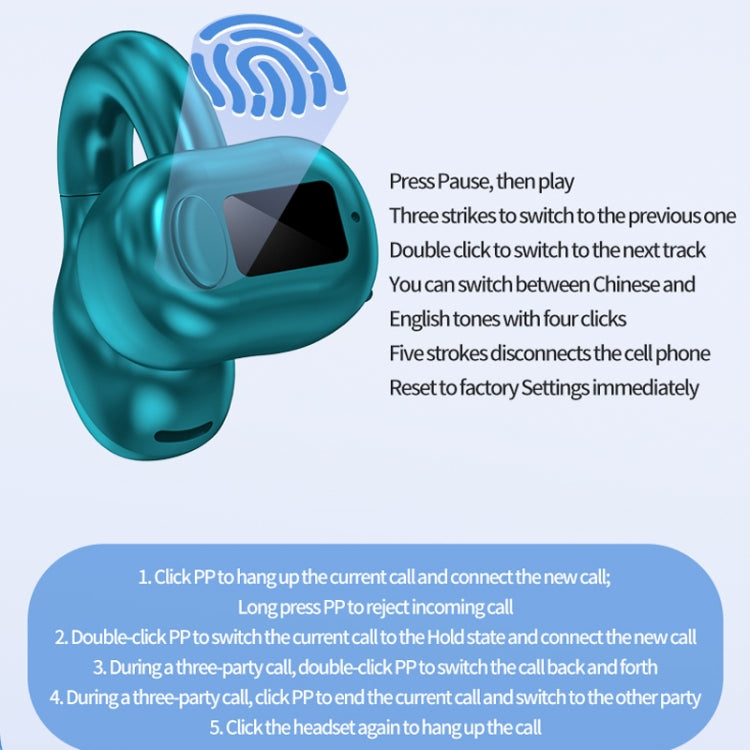 M10 IPX5 Waterproof Ear Clip Bluetooth Earphones, Style: Single Skin Color - Bluetooth Earphone by PMC TechLife | Online Shopping South Africa | PMC TechLife