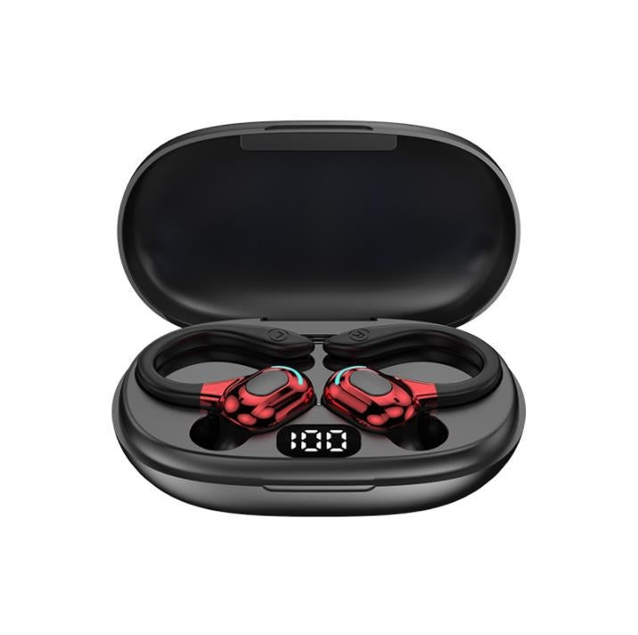F8 Hanging Ear Stereo Wireless Bluetooth Earphones With Charging Bin(Red Double Ear) - Bluetooth Earphone by PMC TechLife | Online Shopping South Africa | PMC TechLife