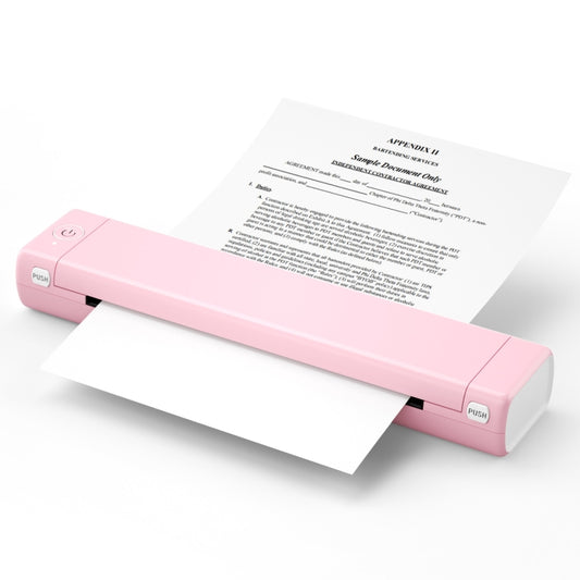 M08F Bluetooth Wireless Handheld Portable Thermal Printer(Pink A4 Version) - Printer by PMC Jewellery | Online Shopping South Africa | PMC Jewellery