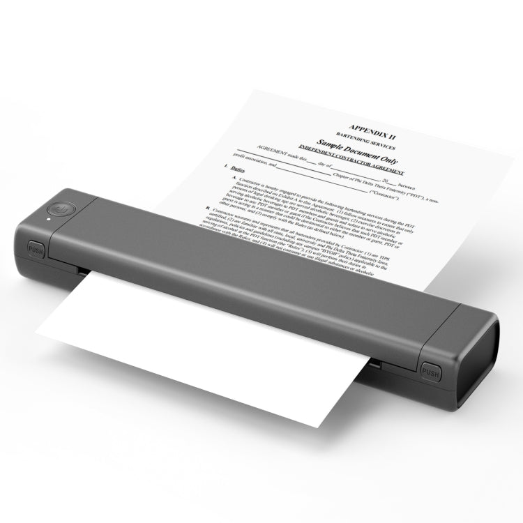 M08F Bluetooth Wireless Handheld Portable Thermal Printer(Gray A4 Version) - Printer by PMC TechLife | Online Shopping South Africa | PMC TechLife