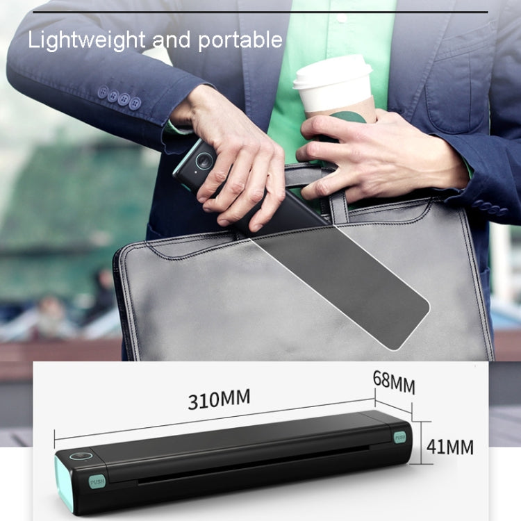 M08F Bluetooth Wireless Handheld Portable Thermal Printer(Black Green Letter Version) - Printer by PMC TechLife | Online Shopping South Africa | PMC TechLife