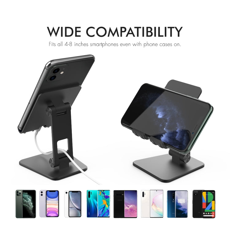 AhaStyle ST01 Double Swivel Aluminum Alloy Convenient Phone Charging Stand Base(Silver) - Desktop Holder by AhaStyle | Online Shopping South Africa | PMC TechLife | Buy Now Pay Later Mobicred