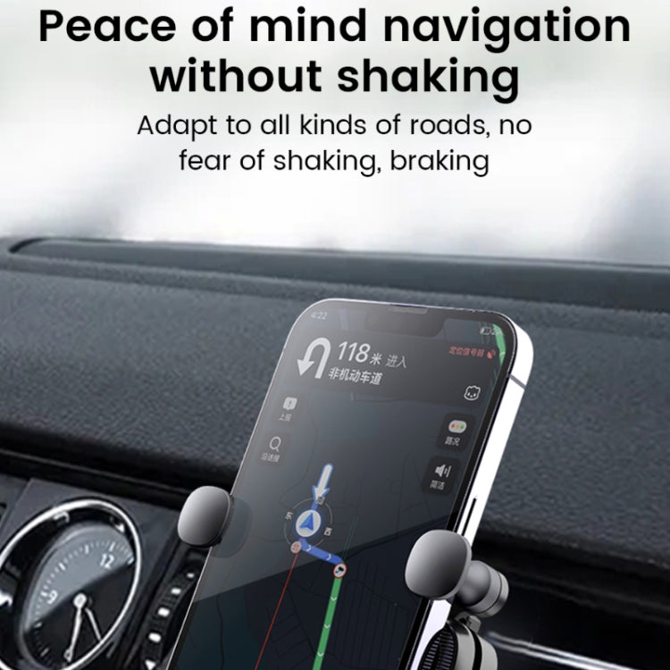S03 Vehicle Air Outlet Gravity Navigation Mobile Phone Holder, Color: White Spiral Clip - Car Holders by PMC Jewellery | Online Shopping South Africa | PMC Jewellery