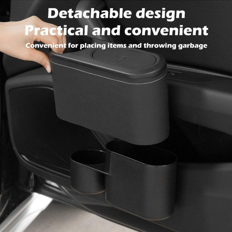 Car Seat Water Cup Holder Umbrella Storage Box Trash Can, Color: Beige Leather - Stowing Tidying by PMC Jewellery | Online Shopping South Africa | PMC Jewellery