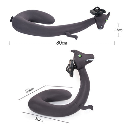 Dinosaur Phone Holder Neck Pillow Lazy Hanging Neck U-shaped Pillow(Dark Gray) - Cushions & Pillows by PMC Jewellery | Online Shopping South Africa | PMC Jewellery