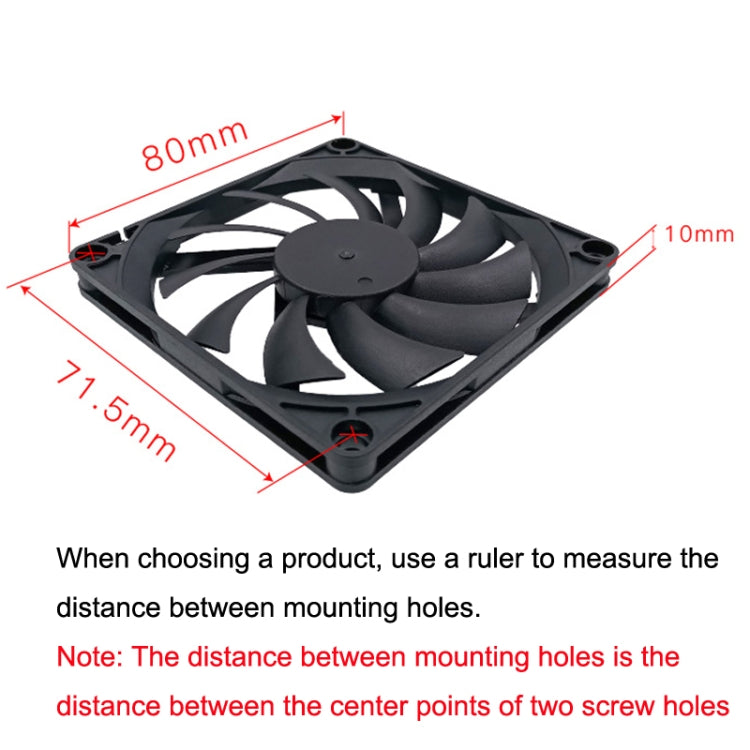 FANNER Ice Soul F8010 Ultra Thin 4pin PWM Intelligent Speed Adjustment Chassis Fan - Fan Cooling by PMC Jewellery | Online Shopping South Africa | PMC Jewellery