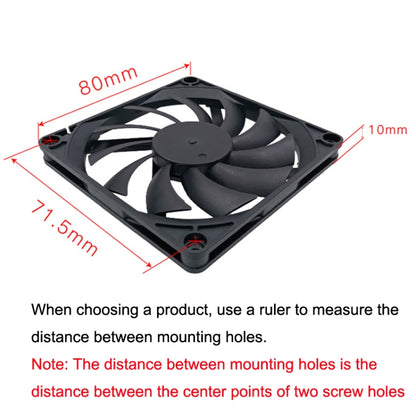 FANNER Ice Soul F8010 Ultra Thin 4pin PWM Intelligent Speed Adjustment Chassis Fan - Fan Cooling by PMC Jewellery | Online Shopping South Africa | PMC Jewellery