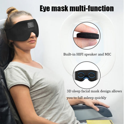 EM4 Bluetooth 5.2 Eye Mask Wireless Headphone Eye Protection for Sleep Office Lunch Break(Black) - Eye Masks by PMC Jewellery | Online Shopping South Africa | PMC Jewellery