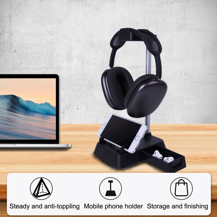 For AirPods Max Hifylux AP-HF5 Headphone Stand Mobile Phone Holder Storage Box(Black) - Anti-lost & Holder by Hifylux | Online Shopping South Africa | PMC TechLife | Buy Now Pay Later Mobicred