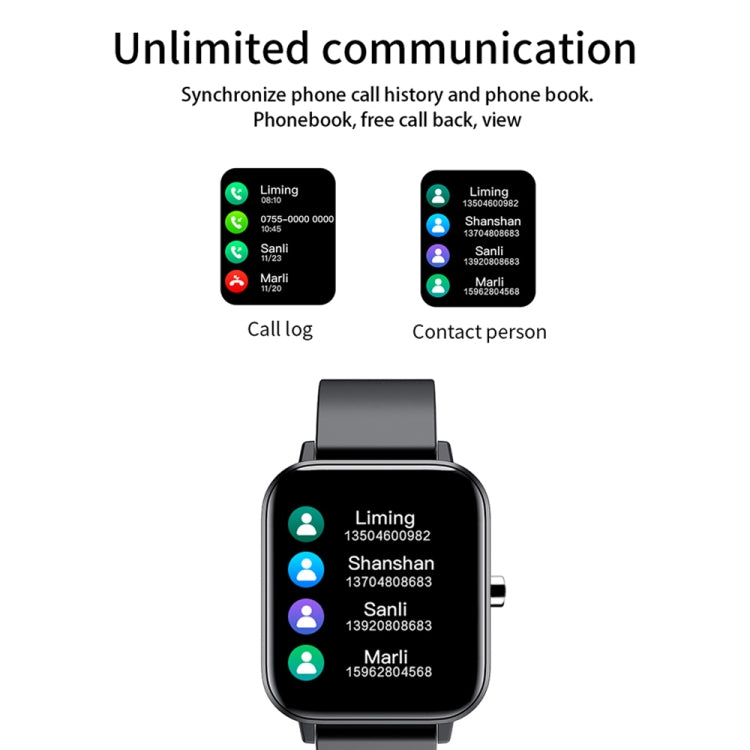 H10 1.69 inch Screen Bluetooth Call Smart Watch, Support Heart Rate/Blood Pressure/Sleep Monitoring, Color: Pink - Smart Wear by PMC TechLife | Online Shopping South Africa | PMC TechLife