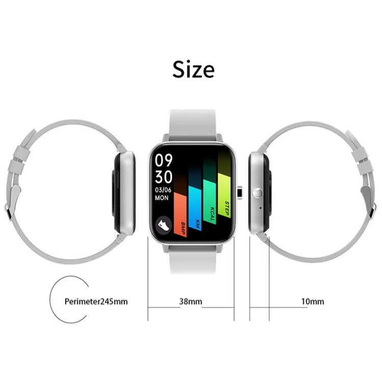 H10 1.69 inch Screen Bluetooth Call Smart Watch, Support Heart Rate/Blood Pressure/Sleep Monitoring, Color: Grey - free shipping - PMC TechLife - Order now!