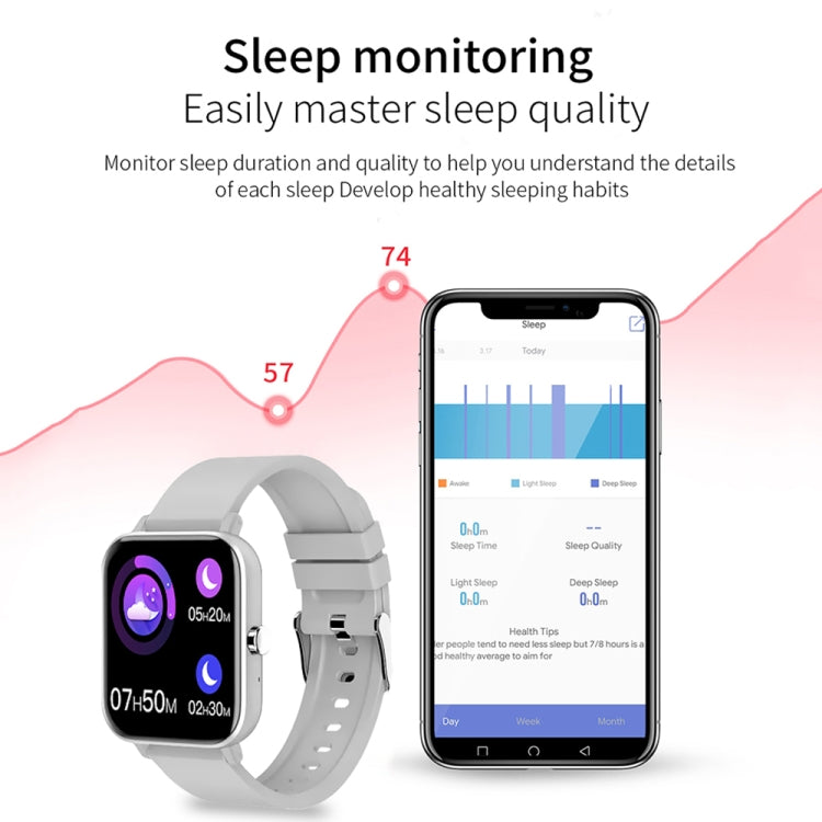 H10 1.69 inch Screen Bluetooth Call Smart Watch, Support Heart Rate/Blood Pressure/Sleep Monitoring, Color: Black Net+Silicone - Smart Wear by PMC TechLife | Online Shopping South Africa | PMC TechLife
