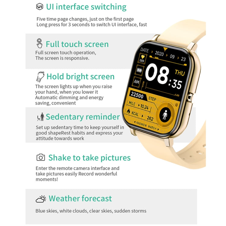 H10 1.69 inch Screen Bluetooth Call Smart Watch, Support Heart Rate/Blood Pressure/Sleep Monitoring, Color: Black Net+Silicone - Smart Wear by PMC TechLife | Online Shopping South Africa | PMC TechLife
