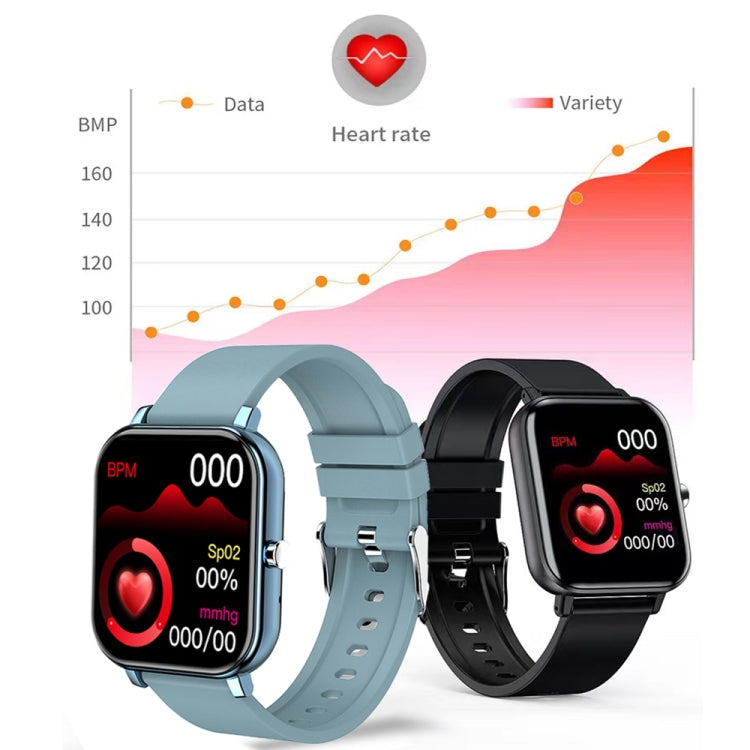 H10 1.69 inch Screen Bluetooth Call Smart Watch, Support Heart Rate/Blood Pressure/Sleep Monitoring, Color: Black Net+Silicone - Smart Wear by PMC TechLife | Online Shopping South Africa | PMC TechLife