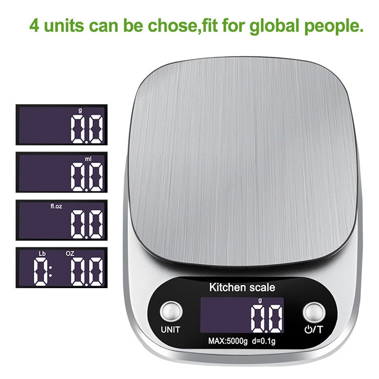 Small Multifunctional Kitchen High Precision Electronic Scale LCD Digital Display Food Scale, Model: 5kg/ 0.1g - Kitchen Scales by PMC TechLife | Online Shopping South Africa | PMC TechLife | Buy Now Pay Later Mobicred