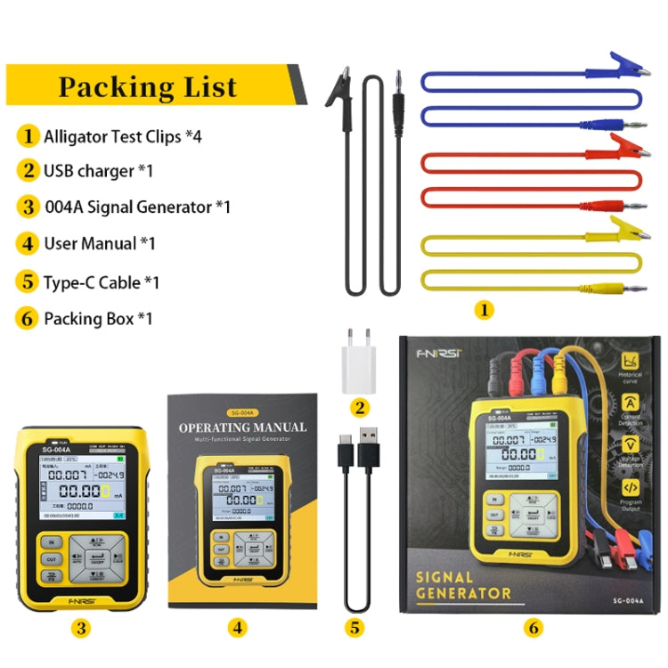 FNIRSI SG-004A 4-20mA Multi-Function Signal Generator Current Pressure Thermal Resistance Calibrator, EU Plug - free shipping - PMC TechLife - Order now!