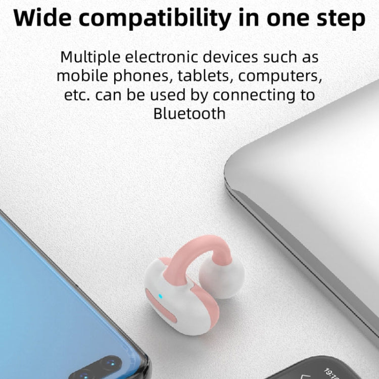 M-S8 Wireless Stereo Single Ear Clip-on Bluetooth Earphone(Pink) - Bluetooth Earphone by PMC TechLife | Online Shopping South Africa | PMC TechLife