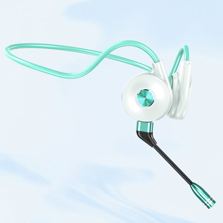 M1 Stereo Sound Running Sports Bone Conduction Bluetooth Earphones With Microphone(Green) - Neck-mounted Earphone by PMC TechLife | Online Shopping South Africa | PMC TechLife