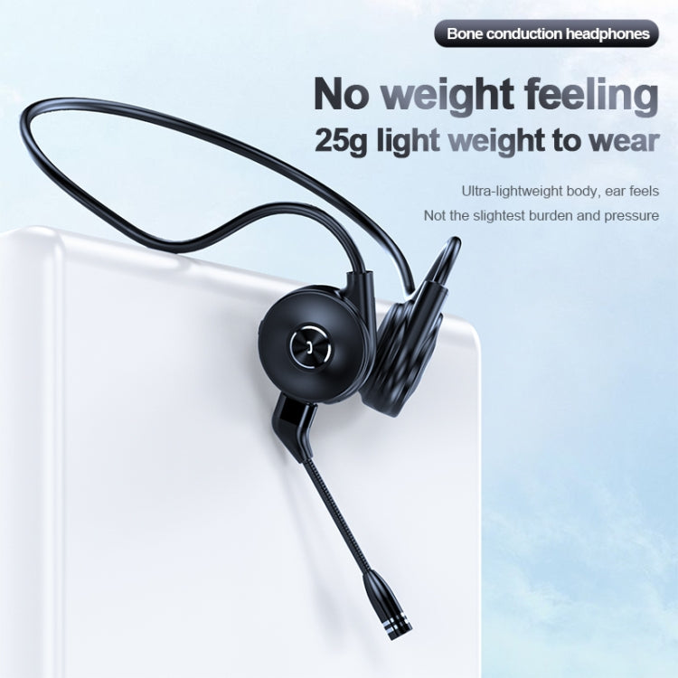M1 Stereo Sound Running Sports Bone Conduction Bluetooth Earphones With Microphone(Black) - Neck-mounted Earphone by PMC Jewellery | Online Shopping South Africa | PMC Jewellery