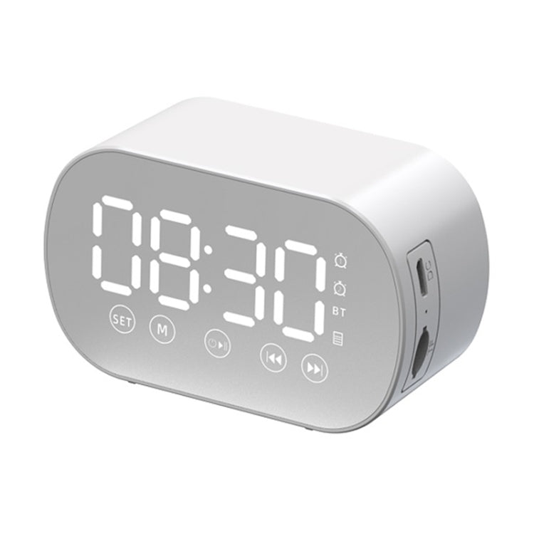 S15 Wireless Card Bluetooth Speaker Mini Alarm Clock(White) - Mini Speaker by PMC Jewellery | Online Shopping South Africa | PMC Jewellery