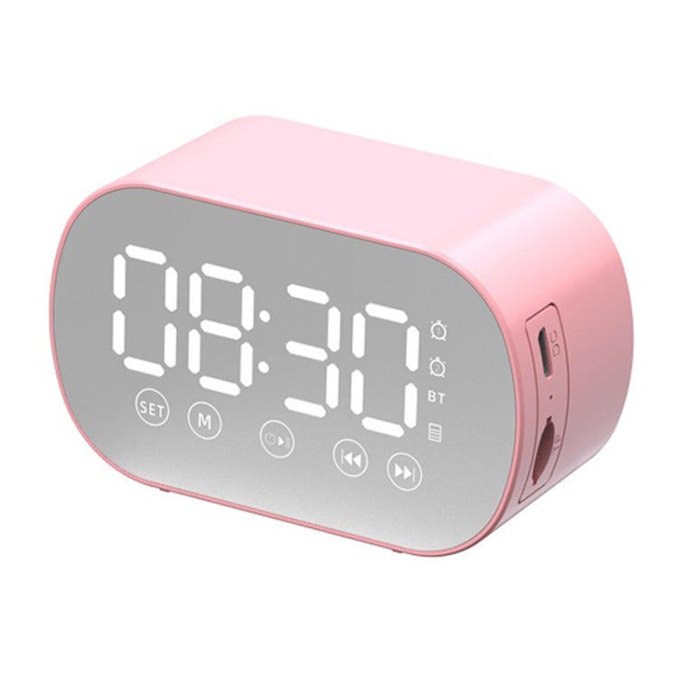 S15 Wireless Card Bluetooth Speaker Mini Alarm Clock(Pink) - Mini Speaker by PMC Jewellery | Online Shopping South Africa | PMC Jewellery