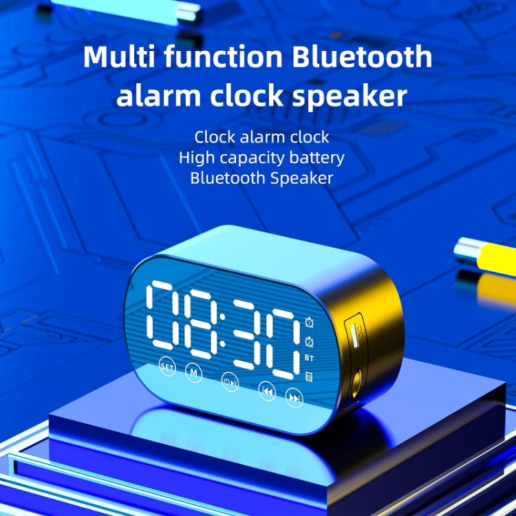 S15 Wireless Card Bluetooth Speaker Mini Alarm Clock(White) - Mini Speaker by PMC Jewellery | Online Shopping South Africa | PMC Jewellery