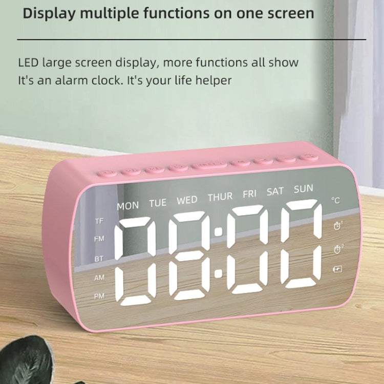 Q5 Outdoor Portable Card Bluetooth Speaker Small Clock Radio, Color: Pink 2800mAh - Mini Speaker by PMC Jewellery | Online Shopping South Africa | PMC Jewellery